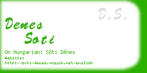 denes soti business card
