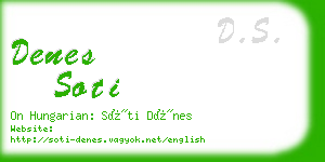 denes soti business card